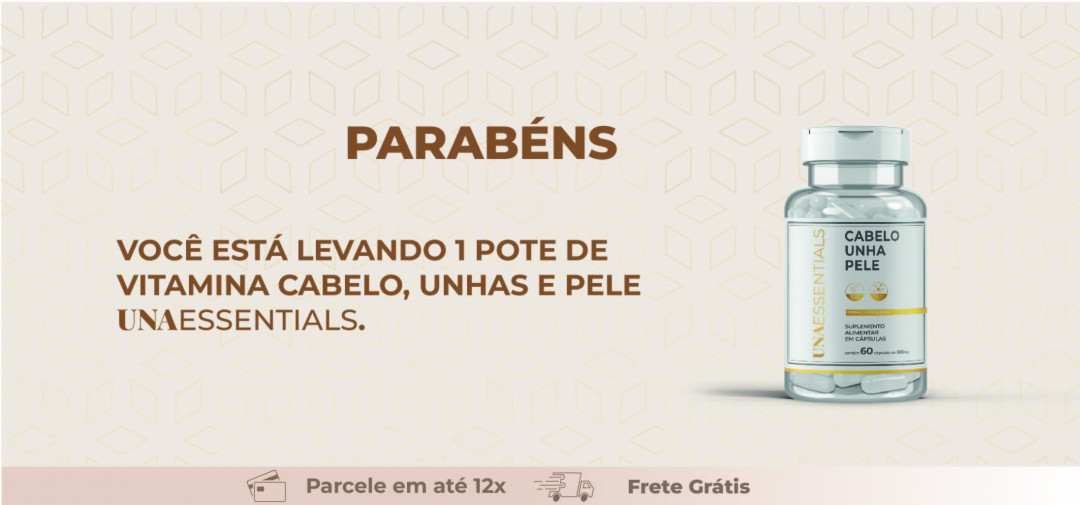 Vitamina Cabelo, unhas e pele.