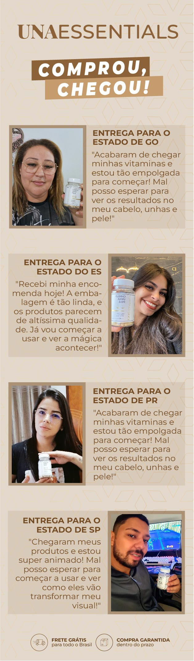 Vitamina Cabelo, unhas e pele.