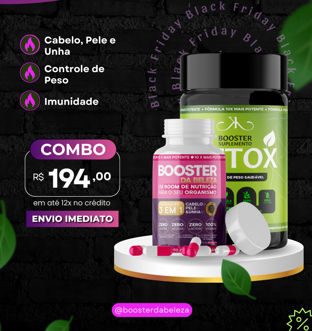 Booster Detox – Suplemento Natural para Emagrecimento