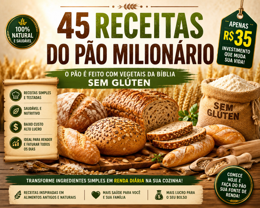 45 Receitas de Pães Sem Glúten O Método do Pão Milionário